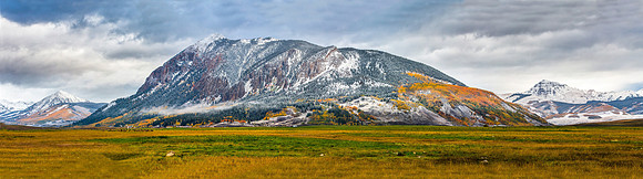 Elks Grazing Under Crested Butte, Panorama