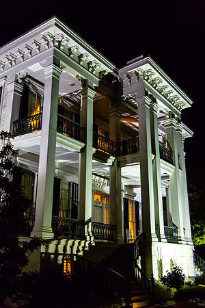 Nottaway Plantation at Night, Riverside Entrance