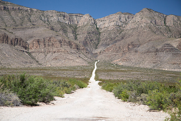 Road to Sierra Diablo, from TX 54; 2013