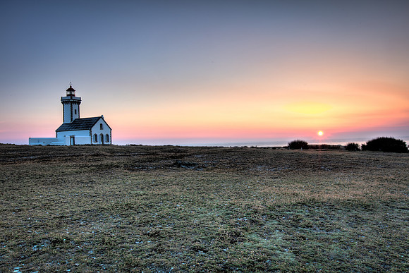 Sunrise, Lighthouse at Pointe des Poulains, Belle ile