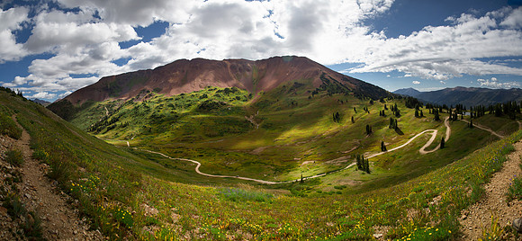 View of Mount Baldy from the Trail, Pradise Divide