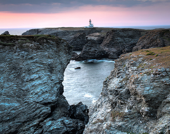 Sunset, Lighthouse at Pointe des Poulains, Belle ile