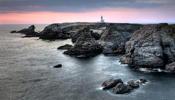 Sunset, Lighthouse at Pointe des Poulains, Belle ile