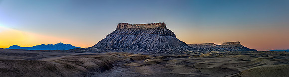 Dawn, Factory Butte, Henry Mtns, Caineville Mesa