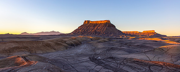 First Light, Factory Butte, Henry Mtns, Caineville Mesa