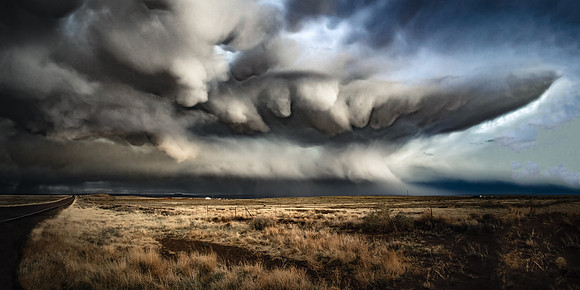 Imposing Thunderhead, High Plains Ranchland