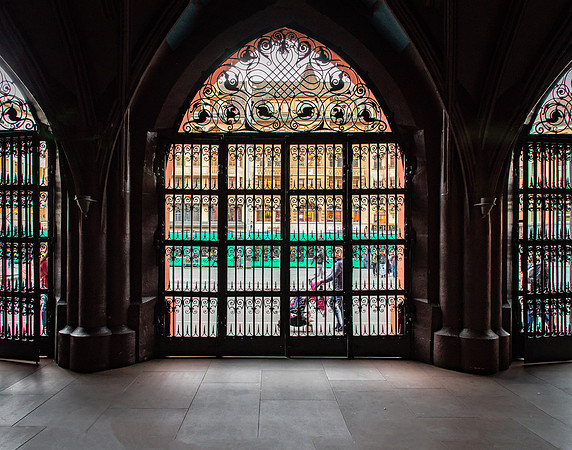 Basel Street-scene, Thru the Rathaus Gates