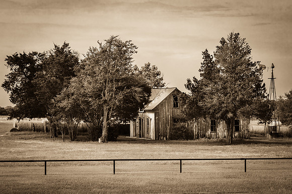 Abandoned Farm Building, Texas