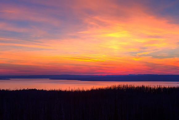 Golden Sunset, Yellowstone Lake