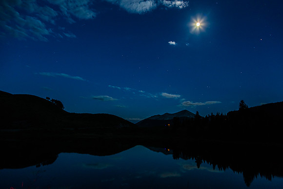 Nicholson Lake Reflection at Night