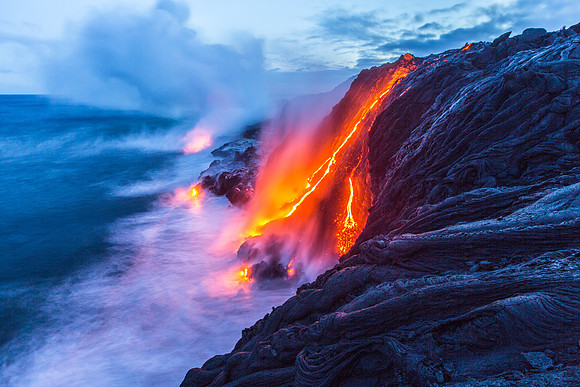 Kilauea Lava Flow, Cliffside, Hawaii