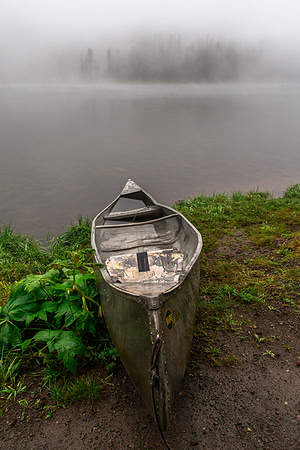 Canoe, Misty Afternoon; Lake Irwin