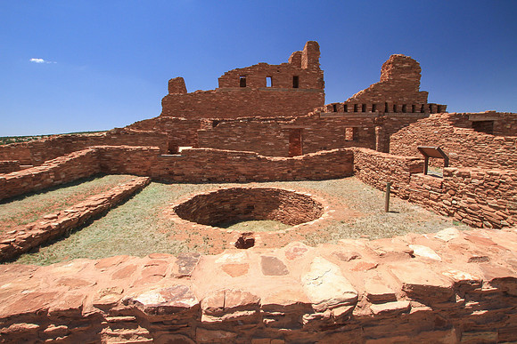 Kiva and Church, Abo Mission, Salinas Pueblo Missions