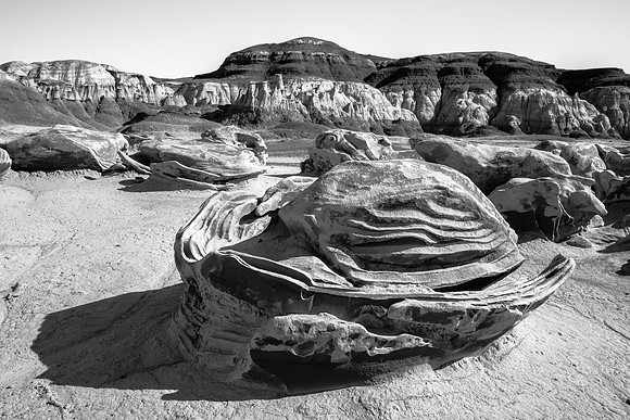 The Egg Garden, Bisti Badlands (B&W)
