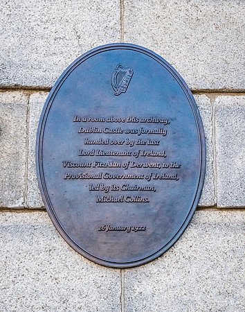 Medallion recognizing the 1922 transfer of power to the Irish Provisional Government