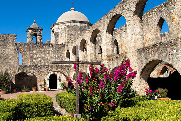 Arches and Dome, Mission San Jose, San Antonio, Texas