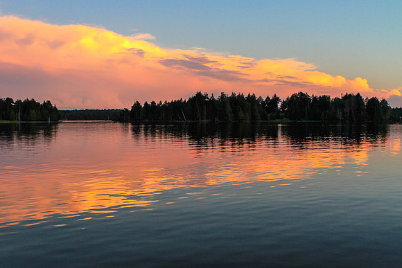 Mirror at Sunset, Thousand Island Lake, Michigan UP