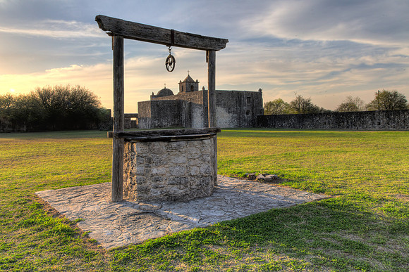The Well, Interior Grounds at Presidio La Bahia, Goliad, Texas