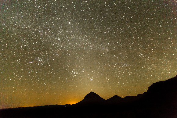 Stars, Golden Sky, Big Bend area, Texas