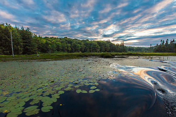 Reflections in the Wake, Dusk Sky, Michigan UP