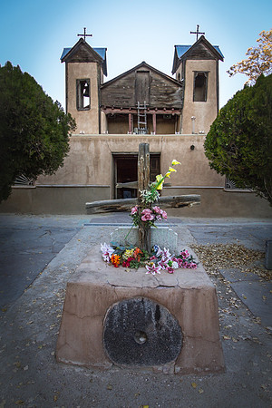 Entrance and Courtyard, El Santuario de Chimayo, New Mexico