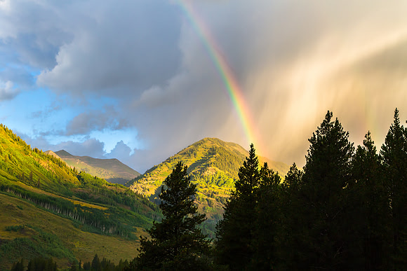Early Morning Rainbow, Gunsight Pass, CO