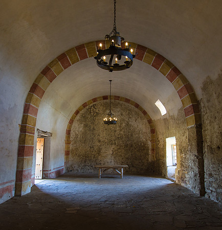 Hallway, side building, Mission Concepcion