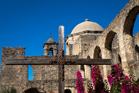 Crosses and Dome, Mission San Jose, San Antonio, Texas