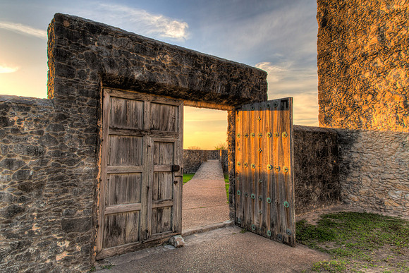 Entry Gate from Interior of Presidio La Bahia, Goliad, Texas